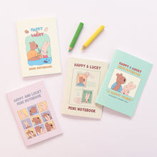 Load image into Gallery viewer, Monolike Happy and Lucky Memories mini notebook 6p A-SET _Mini note, Pocket note, Blank note, Pocket size, a portable note, 48pages