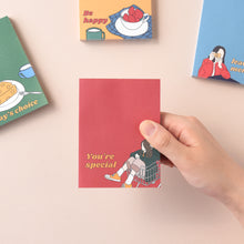 Load image into Gallery viewer, Monolike Memopad Newtro design A SET - 4 Packs, 4 Different Designs, 100 Sheets Per Pad, Total 400 Sheets, Note pads, Writing pads, 3.15 x 4.17 Inches