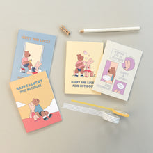 Load image into Gallery viewer, Monolike Happy and Lucky Memories mini notebook 6p B-SET _Mini note, Pocket note, Blank note, Pocket size, a portable note, 48pages