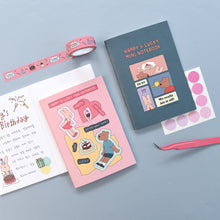 Load image into Gallery viewer, Monolike Happy and Lucky Memories mini notebook 6p B-SET _Mini note, Pocket note, Blank note, Pocket size, a portable note, 48pages