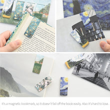 Load image into Gallery viewer, Monolike Magnetic Bookmarks Art Van Gogh ver.1 + ver.2 + Monet, 15 Pieces