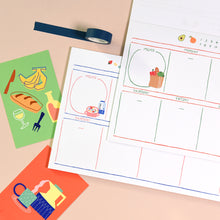 Load image into Gallery viewer, Monolike Ordinary days A4 Monthly + Weekly Planner pad, Cereal + Milk SET - Academic Planner, Weekly & Monthly Planner, To-do list, Note pad, Scheduler