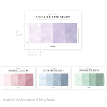 Load image into Gallery viewer, Monolike Color Palette Sticky Color painting 400 A SET 4P - Self-Adhesive Memo Pad 30 sheets