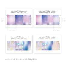 Load image into Gallery viewer, Monolike Color Palette Sticky Glitter A SET 4P - Self-Adhesive Memo Pad 30 sheets