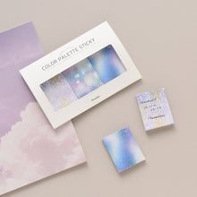 Load image into Gallery viewer, Monolike Color Palette Sticky Glitter A SET 4P - Self-Adhesive Memo Pad 30 sheets