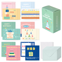 Load image into Gallery viewer, Monolike Day-by-day Card, Pop pop birthday Ver.1 - Mix 36 Mini Postcards, 36 envelopes, 36 stickers Package