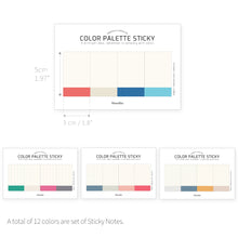 Load image into Gallery viewer, Monolike Color Palette Sticky Index 400 SET 4P - Self-Adhesive Memo Pad 30 sheets