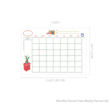 Load image into Gallery viewer, Monolike Ordinary days A4 Monthly + Weekly Planner pad, Little pot+Duck SET - Academic Planner, Weekly & Monthly Planner, To-do list, Note pad, Scheduler