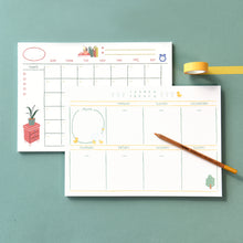 Load image into Gallery viewer, Monolike Ordinary days A4 Monthly + Weekly Planner pad, Little pot+Duck SET - Academic Planner, Weekly & Monthly Planner, To-do list, Note pad, Scheduler