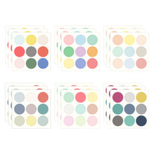 Load image into Gallery viewer, Monolike Circle Stickers - Shuffle Round Dot Sticker Medium Size Set, 6 Type Stickers 18 Sheets