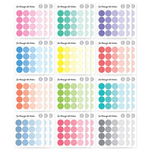 Load image into Gallery viewer, Monolike Circle Stickers - See through Dot Stickers Small Size Set, 6 Type Stickers 18 Sheets