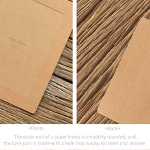 Load image into Gallery viewer, Monolike Paper Photo Frames 5x7 Inch Kraft 15 Pack - Fits 5"x7" Pictures