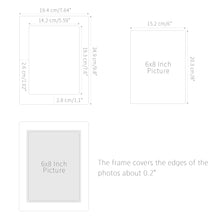 Load image into Gallery viewer, Monolike Paper Photo Frames 6x8 Inch White 15 Pack - Fits 6"x8" Pictures