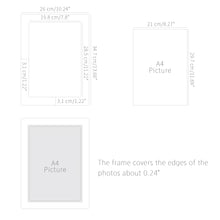 Load image into Gallery viewer, Monolike Paper Photo Frames A4 Black 10 Pack - Fits A4" Pictures