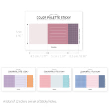 Load image into Gallery viewer, Monolike Color Palette Sticky Plan 300 D SET 4P - Self-Adhesive Memo Pad 50 sheets