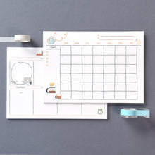 Load image into Gallery viewer, Monolike Ordinary days A4 Monthly + Weekly Planner pad, Tea time+ Laptop SET - Academic Planner, Weekly & Monthly Planner, To-do list, Note pad, Scheduler