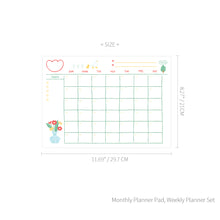 Load image into Gallery viewer, Monolike Ordinary days A4 Monthly + Weekly Planner pad, Vase+ Lamp SET - Academic Planner, Weekly & Monthly Planner, To-do list, Note pad, Scheduler