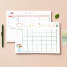 Load image into Gallery viewer, Monolike Ordinary days A4 Monthly + Weekly Planner pad, Vase+ Lamp SET - Academic Planner, Weekly & Monthly Planner, To-do list, Note pad, Scheduler