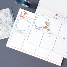 Load image into Gallery viewer, Monolike Ordinary days A4 Monthly + Weekly Planner pad, Vase+ Lamp SET - Academic Planner, Weekly & Monthly Planner, To-do list, Note pad, Scheduler