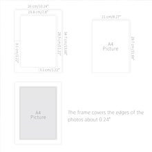 Load image into Gallery viewer, Monolike Standing Paper Photo Frames A4 White 10 Pack - Fits A4" Pictures