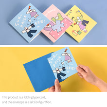 Load image into Gallery viewer, Monolike PAPER THINGS L , Olly Molly Birthday 6P A SET - Greeting card, Folding card, Cards Assortment, Birthday, Thinking of You, 6 cards + 6envelopes, 135x135mm