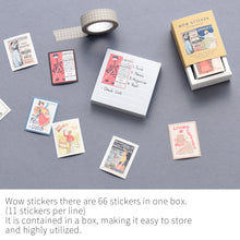 Load image into Gallery viewer, Monolike Wow Sticker Ancien fleur + Vintage poster set - Mini Size Cute Stickers, Square Stickers