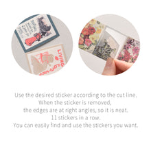 Load image into Gallery viewer, Monolike Wow Sticker Ancien fleur + Vintage poster set - Mini Size Cute Stickers, Square Stickers