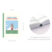 Load image into Gallery viewer, Monolike B6 Happy and Lucky Diary 6 Month Planner, Lucky day - Academic Planner, Weekly & Monthly Planner, Scheduler, Undated Planner, 128x182mm