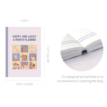 Load image into Gallery viewer, Monolike B6 Happy and Lucky Diary 6 Month Planner, Photo booth - Academic Planner, Weekly & Monthly Planner, Scheduler, Undated Planner, 128x182mm