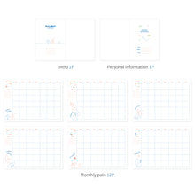 Load image into Gallery viewer, Monolike B6 Olly Molly Diary 6 Month Planner, Skateboard Coloring - Academic Planner, Weekly & Monthly Planner, Scheduler