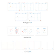 Load image into Gallery viewer, Monolike B6 Olly Molly Diary 6 Month Planner, Memories - Academic Planner, Weekly & Monthly Planner, Scheduler