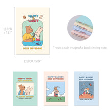 Load image into Gallery viewer, Monolike B6 Happy and Lucky Grid notebook 4p A SET - Mini note, Pocket note, Grid note, a portable note, 128x182mm, 80pages
