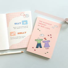 Load image into Gallery viewer, Monolike B6 Olly Molly Grid notebook 4p A SET - Mini note, Pocket note, Grid note, a portable note, 128x182mm, 80pages