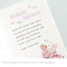Load image into Gallery viewer, Monolike B6 Happy and Lucky Grid notebook 4p A SET - Mini note, Pocket note, Grid note, a portable note, 128x182mm, 80pages