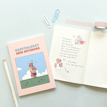 Load image into Gallery viewer, Monolike B6 Happy and Lucky Grid notebook 4p A SET - Mini note, Pocket note, Grid note, a portable note, 128x182mm, 80pages