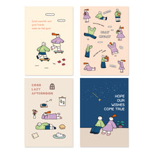 Load image into Gallery viewer, Monolike B6 Olly Molly Grid notebook 4p B SET - Mini note, Pocket note, Grid note, a portable note, 128x182mm, 80pages