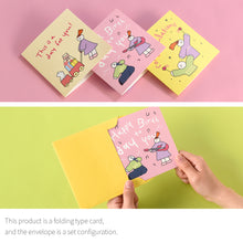 Load image into Gallery viewer, Monolike PAPER THINGS L , Olly Molly Birthday 6P B SET - Greeting card, Folding card, Cards Assortment, Birthday, Thinking of You, 6 cards + 6envelopes, 135x135mm
