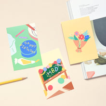 Load image into Gallery viewer, Monolike Birthday Party Single card - mix 24 pack, lovely 24 Single card