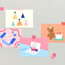 Load image into Gallery viewer, Monolike Birthday Party Single card - mix 24 pack, lovely 24 Single card