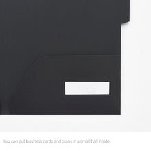 Load image into Gallery viewer, Monolike File Folders Black, 4 Black Pack with two pockets, Fits for A4 and letter size paper