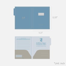 Load image into Gallery viewer, Monolike File Folders Blue, 4 Blue Pack with Two Pockets, Fits for A4 and Letter Size Paper