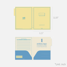 Load image into Gallery viewer, Monolike File Folders Yellow, 4 Yellow Pack with two pockets, Fits for A4 and letter size paper