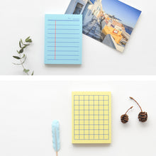 Load image into Gallery viewer, Monolike Memopad Boldline Color design SET - 4 Packs, 4 Different Designs, 100 Sheets Per Pad, Total 400 Sheets, Note pads, Writing pads, 3.15 x 4.17 Inches