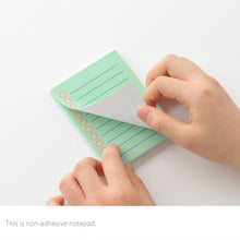 Load image into Gallery viewer, Monolike Memopad Boldline Color design SET - 4 Packs, 4 Different Designs, 100 Sheets Per Pad, Total 400 Sheets, Note pads, Writing pads, 3.15 x 4.17 Inches