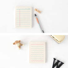 Load image into Gallery viewer, Monolike Memopad Boldline design SET - 4 Packs, 4 Different Designs, 100 Sheets Per Pad, Total 400 Sheets, Note pads, Writing pads, 3.15 x 4.17 Inches