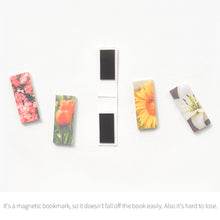 Load image into Gallery viewer, Monolike Magnetic Bookmarks Garden Flower, set of 5