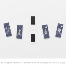 Load image into Gallery viewer, Monolike Magnetic Bookmarks Night Cactus, Set of 5