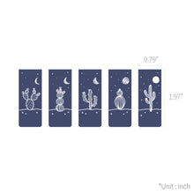 Load image into Gallery viewer, Monolike Magnetic Bookmarks Night Cactus, Set of 5