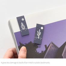 Load image into Gallery viewer, Monolike Magnetic Bookmarks Night Cactus, Set of 5