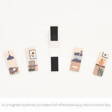 Load image into Gallery viewer, Monolike Magnetic Bookmarks Cosy cafe, Set of 5